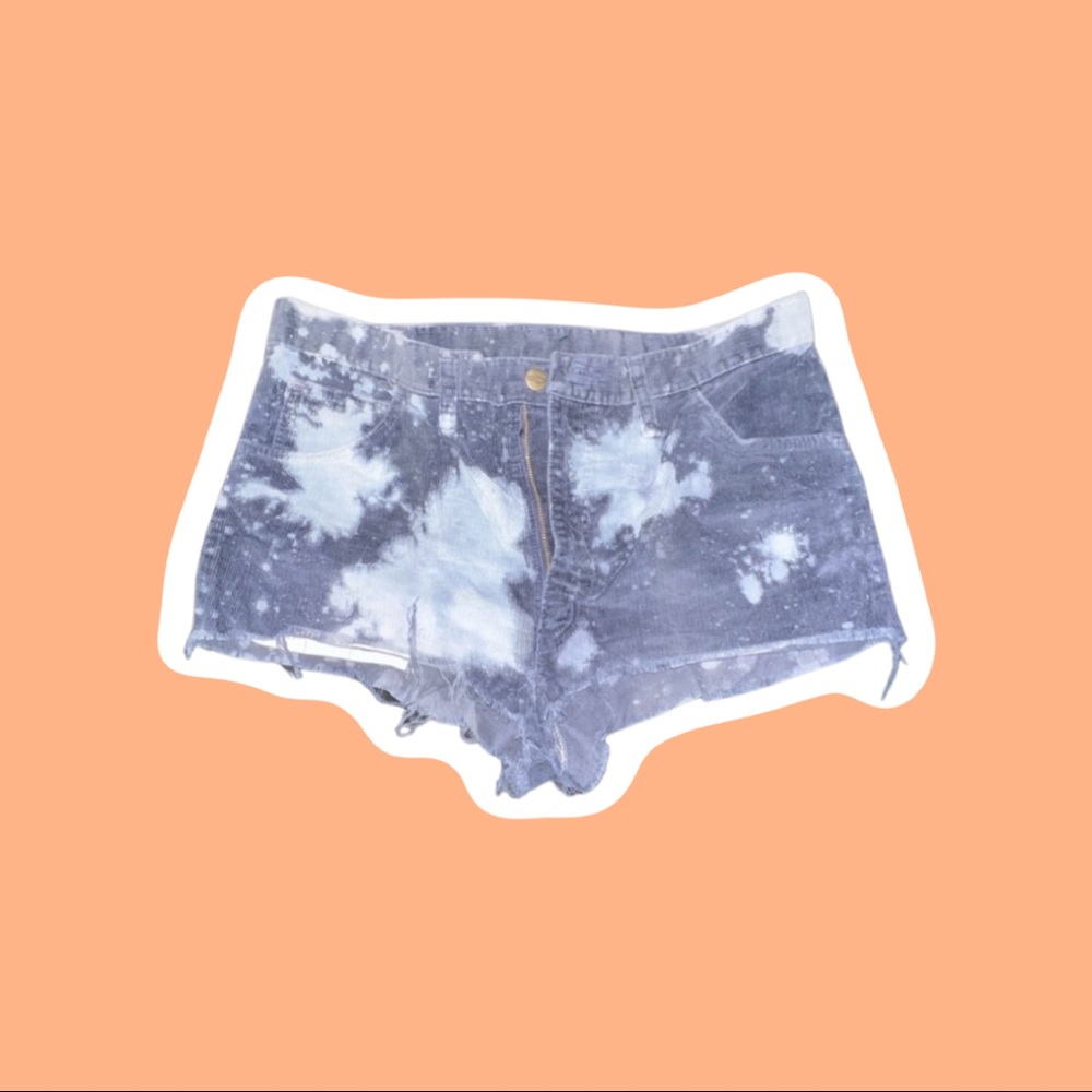 Women’s Corduroy Wrangler Jean Shorts Vintage Tie Dye